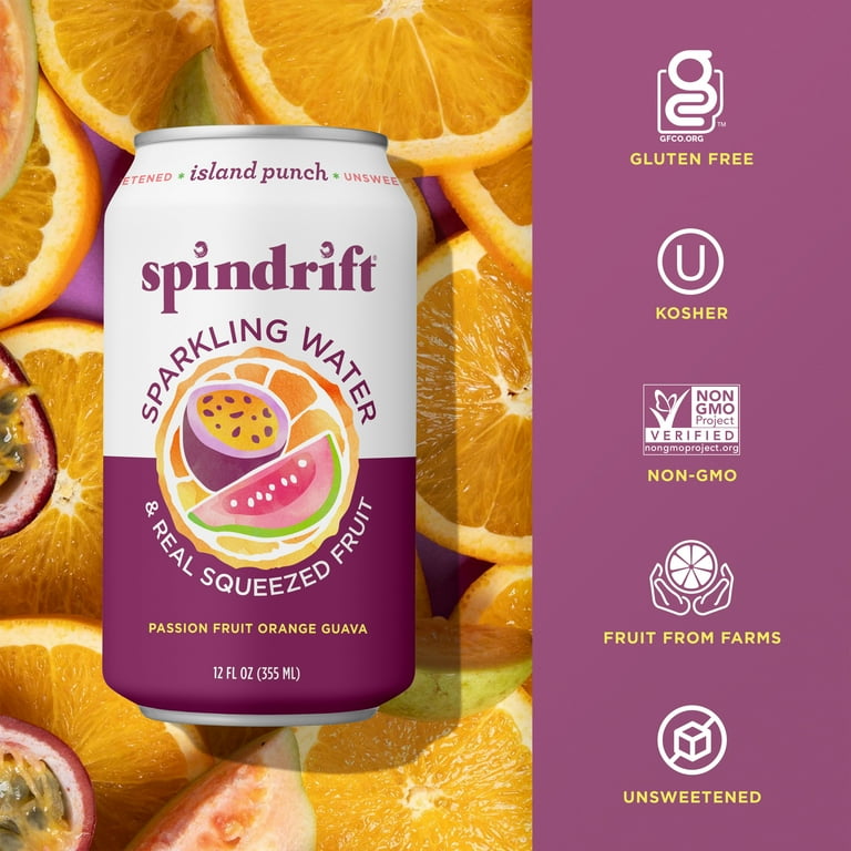 Spindrift Island Punch Sparkling Water, 12 fl oz, 8 Pack photo 7