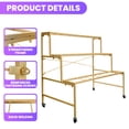 thumbnail image 4 of Flower Display Stand with 12 Buckets, 3 Layers Flower Cart Gold Metal Flower Bar Stand with Wheels, Moving Florist Bouquet Shelf for Indoor Outdoor Patio Garden Weddings Florist Living Room, 4 of 8