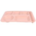 thumbnail image 3 of HLONK Plates Compartment Divided Trays Tray Plate Food Separate 5 Control Portion Plastic Toddlers Section Straw Wheat School, 3 of 7