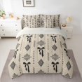 thumbnail image 2 of Feelyou Girly Hippie Bowknot Comforter Set 7pcs, Retro Boho Damask Queen Bedding Sets, 2 of 8