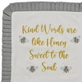 thumbnail image 6 of VHC Brands Embroidered Bee, Farmhouse Throw Pillow, Kind Words Are Like Honey, Grey & Yellow, 18x18, 6 of 7