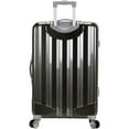 thumbnail image 2 of Rockland Luggage Barcelona Piece Hardside Polycarbaonate /ABS Lugage Set with 6 Piece Travel Set & Luggage Cover, Black, 2 of 10