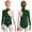 Green, variant on Kids Girls Long Sleeve Color Block Rhinestones Rhythmic Gymnastic Leotard for Ballet Dance Performance Burgundy 6