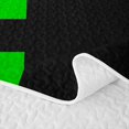 thumbnail image 5 of Meiyoeat Vibrant Checkerboard Pattern Bed Spread Queen,Retro Chess Print Queen Coverlet Set,Green Black, 5 of 7