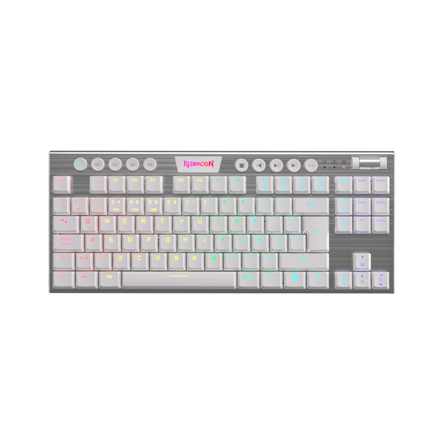 Teclado Gamer Redragon Horus Blanco TKL Wireless Red Switch