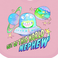 thumbnail image 4 of Inktastic Out of This World Nephew Cute Alien in Outer Space Boys Baby Bib, 4 of 4