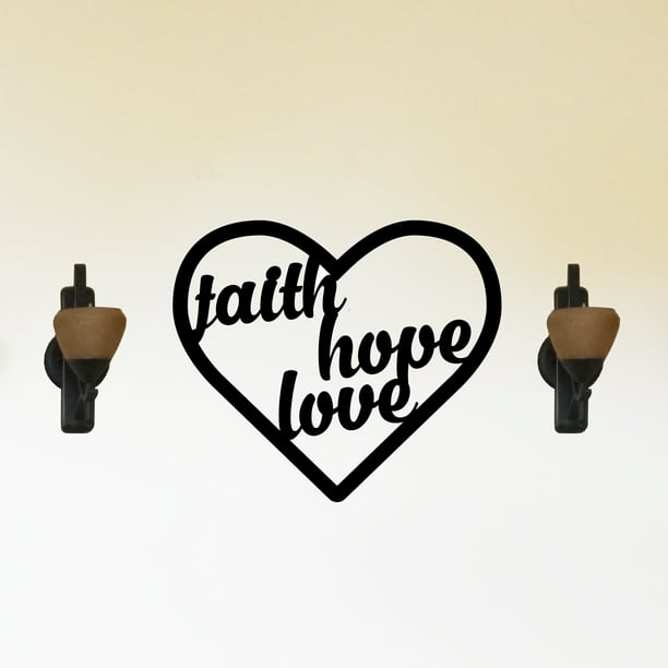 Faith Hope Love In Heart Beautiful Solid Steel Home Decor Decorative Accent Metal Art Wall Sign Com - Faith Hope Love Metal Wall Decor Faith Hope Love In Heart Beautiful Solid Steel Home Decor Decorative Accent Metal Art Wall Sign Com - Faith Hope Love Metal Wall Decor