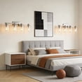 thumbnail image 3 of Deyidn 4-Light Nickel Dimmable Vanity Light with Clear Glass Shades, 3 of 10