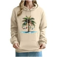 thumbnail image 2 of Mifsaly Christmas Sweatshirts for Women Hooded Long Sleeve Loose Hoodie Cute Tree Printed Drop Shoulder Casual Pullover Tops Xmas Festival Party Winter Outerwear with Pocket 2025 Holiday, 2 of 4