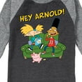 thumbnail image 3 of Hey Arnold! - Arnold, Gerald and Abner - Toddler And Youth Raglan Graphic T-Shirt, 3 of 6