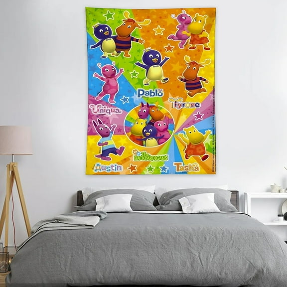 Tapestry for The Backyardigans Bedroom Dorm wall hanging Poster Backgrounds Wall Art Decorations Kids Girls Teens Gifts Funny 40×30 inch