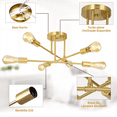 thumbnail image 4 of Lámpara De Techo Colgante Con 6 Foco E26 Dorado, 4 of 5