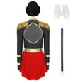 thumbnail image 4 of vastwit Womens Circus Magician Outfits Long Sleeve Dress Bodysuit with Accessories Black S, 4 of 7