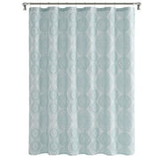 My Texas House Channing Aqua Damask Cotton-Blend Shower Curtain, 72" x 72"