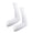 White Fingerless, variant on Cooling Arm Sleeves for Men Women, UV Sun Protection Ice Silk Long Arm Cover for Cycling Driving Running Golfing Basketball, White Fingerless, 17 inches / 43 cm (1 Pair)