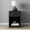 thumbnail image 4 of (2 pack) Mainstays Ardent Nightstand with 1 Drawer, Black, 4 of 19