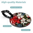 thumbnail image 4 of 2Pcs Leather Round American Flag and Plants Cruise Luggage Tag with Privacy Cover and Name ID Tag - Suitable for Travel Handbags Backpacks School Bags Luggage Tags, 4 of 7