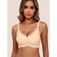 thumbnail image 3 of MINTREUS Women's Seamless Bras No Underwire Scalloped Push Up Bras Soft Wireless Comfort Bralettes Full Coverage, 3 of 8