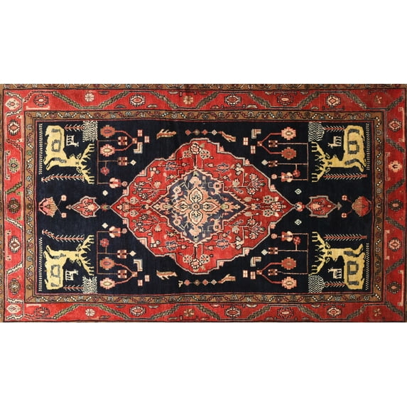 Ahgly Company Indoor Rectangle Traditional Sienna Brown Animal Area Rugs, 8' x 10'