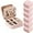Pink, variant on Lsupdaol Bridesmaid Gifts Jewelry Box with Mirror, PU Leather Small Travel Jewelry Case Organizer Storage for Women Girls