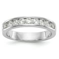 thumbnail image 1 of 950 White Platinum Wedding Diamond Round Ring Band, Size 6, 1 of 7