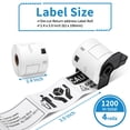 thumbnail image 2 of Rollos de etiquetas MarkDomain DK-1202 compatibles con 62 x 100 mm, paquete de 4, 2 of 7