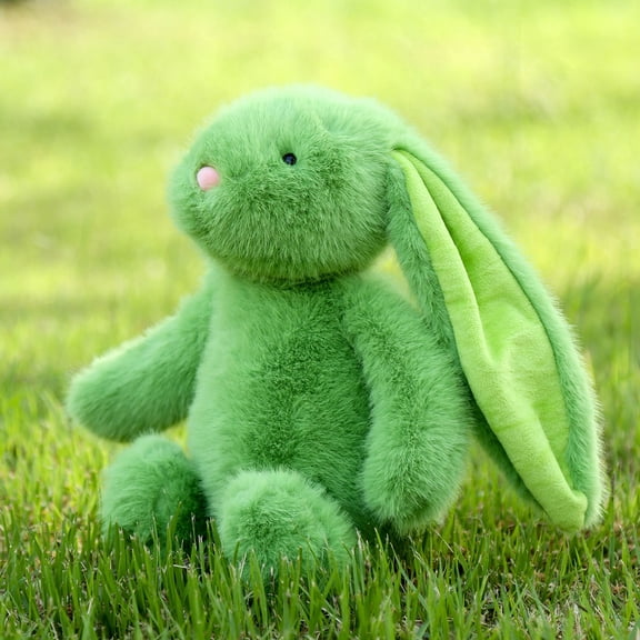 YTTAL Vibrant Green Floppy Ear Bunny Plush - Ultra-Soft Fluffy Stuffed Animal | Perfect for Easter Decor & Gift for Bunny Lovers