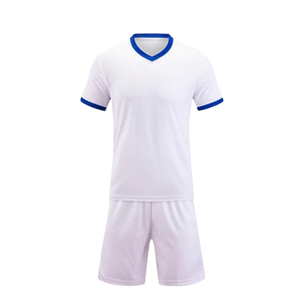Odeerbi Juego de Uniformes de Entrenamiento de Fútbol de Niños Color Sólido Camiseta Pantalones Cortos Ropa Deportiva Seco Rápido Conjuntos Atléticos Para 5-12 Años