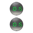 thumbnail image 1 of Billuyoard Pantalla grande LED Despertador de cabecera Reloj digital Marco negro Luz verde 2piezas Luz verde marco negro, 1 of 1