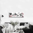 thumbnail image 3 of Small Size Traditional Chinese Painting of Red Plum Blossom Canvas Prints 3 Panels Calligraphy Art Paintings Wall Art Poem Print Painting Framed 16x16inches 3pcs/set, 3 of 6