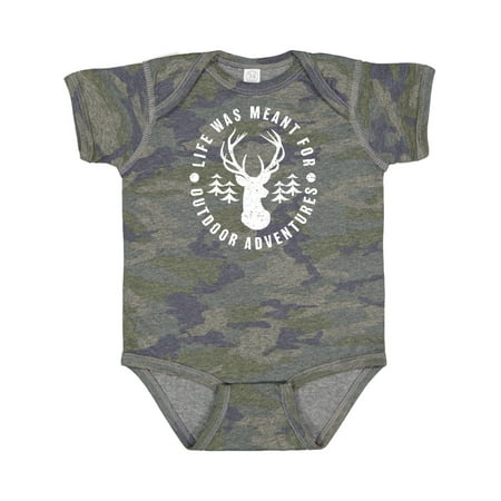 

Inktastic Life Was Meant for Outdoor Adventures with Deer Gift Baby Boy or Baby Girl Bodysuit