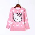 thumbnail image 4 of Hello Kitty cuello redondo de felpa engrosada dibujos animados niños suéter niñas suéter de algodón Otoño Invierno pulóver ropa de moda, 4 of 5