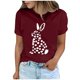 thumbnail image 2 of Tops de Cuello Alto para las Mujeres Amante Impreso Camiseta Cuello Redondo Manga Corta, Poliéster Spandex, 2 of 7