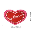 thumbnail image 4 of TIELUTT Valentine's Day Red Heart Rug Heart Shaped Non Bathroom Rug Washable Mat Kitchen Decorative Floor Mat or Blankets with Fringe Knit Blanket Area Rugs for Bedroom Sweater Blanket Bedroom Carpet, 4 of 8