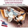 thumbnail image 3 of Snook-Ease Heated Slipper Socks Feet Warmers with Heatable Inserts, Blue (Men's One Size), 3 of 5