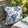 thumbnail image 3 of Throw Pillow Covers, Navy Flowers 16x16 Pillow Covers for Couch/Sofa/Bed, Country Plants Pastoral Botanical Vintage Decorative Square Linen Cushion Pillowcase for Home Decor, 3 of 9