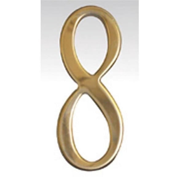 Mailbox Accessories Brass Address Numbers Size - 2 Number - 8-Brass