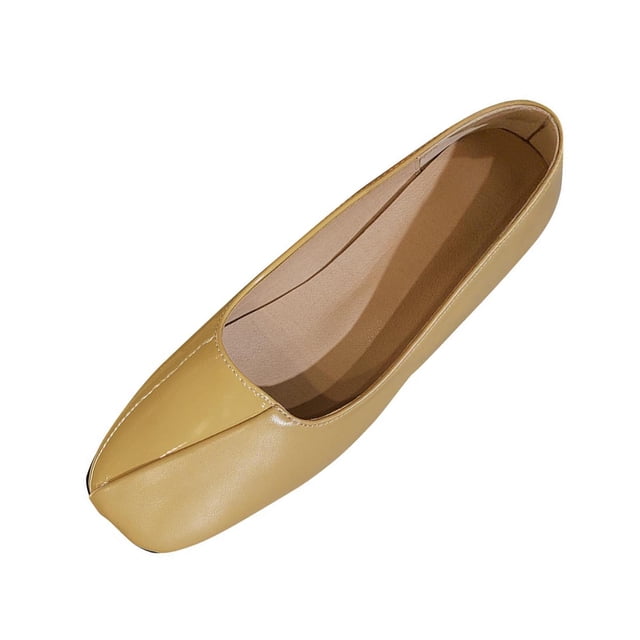 Yellow Loafers For Ladies Slip On Casual And Breathable With Soft Sole Comfortable For All Season Wear At Home Or For Outdoor Activities Size 38