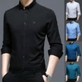 thumbnail image 7 of 2024 Clearance Men's Big and Tall Dress Shirts,Slim Fit Button Down Shirts Long Sleeve Formal Suit Shirt Solid Lightweight Cooling Wrinkle Free Business Shirt, 7 of 7