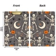 thumbnail image 5 of FORMRS Acrylic Clipboard with Low Profile Clip Standard A4 Letter Size, 12.5" x 9", Gray Halloween Skeleton, 5 of 8