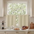 thumbnail image 2 of Chyhomenyc Short Blackout Curtains 24 Inch Length, Rod Pocket Kitchen Curtains for Small Windows, Half Window Tier Curtains for Basement Cabinet Camper RV Bunk, 2 PCS, Each 30Wx24L, Biscotti Beige, 2 of 8