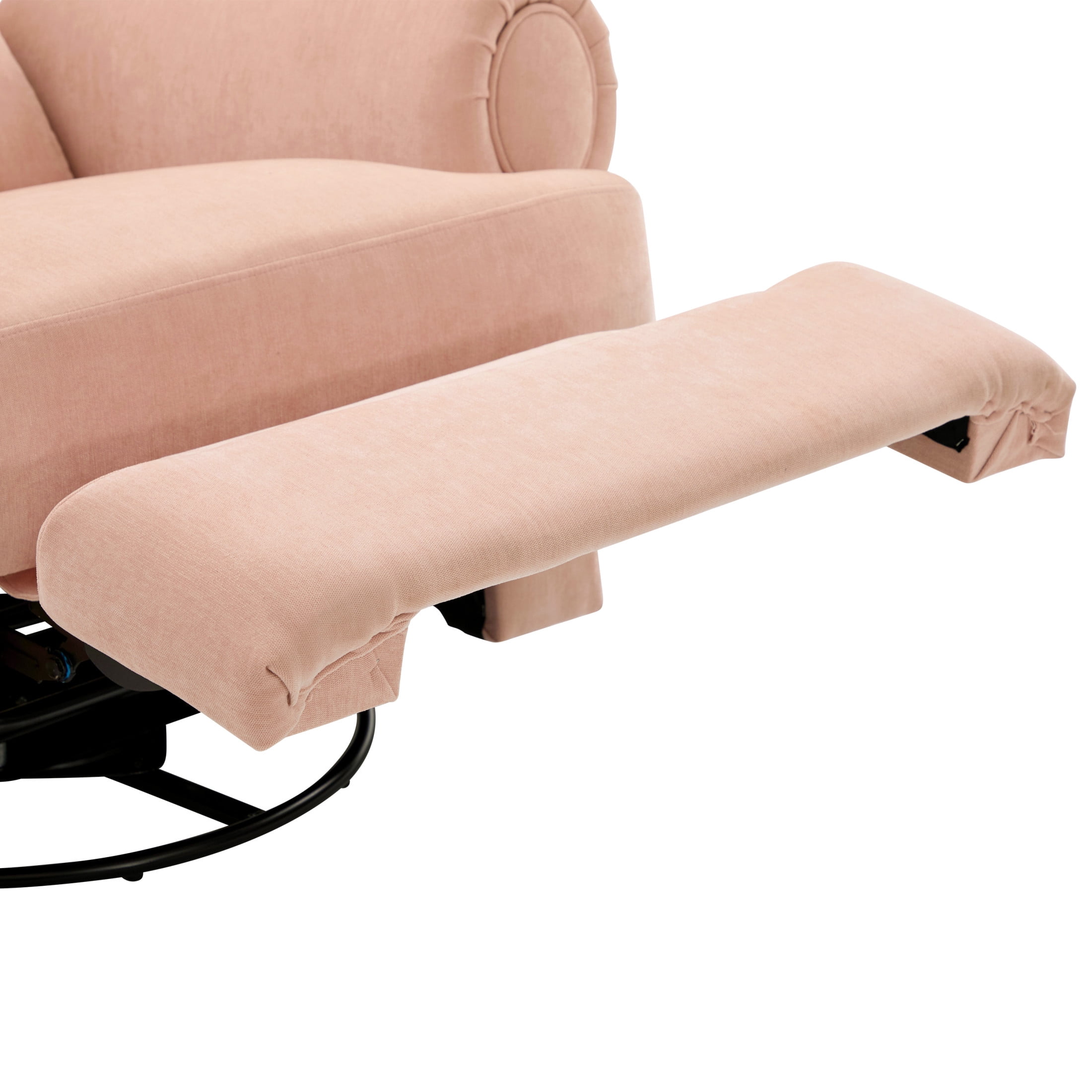 Christopher Knight Home Manual Recliner Chair with Swivel Rocker for Living Room, Chenille Upholstery, Pink