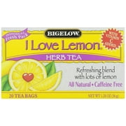 Bigelow I Love Lemon Herbal Tea, 20 ct