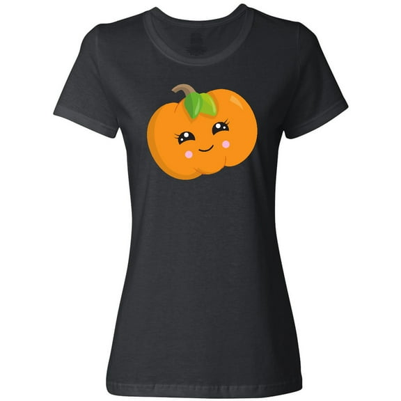 Inktastic Smiling Pumpkin, Halloween, Orange Pumpkin Women's T-Shirt