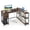 Rustic Brown, variant on 48" L Shaped Office Desk Charging Station & 2 Fabric Drawers, Corner Computer Desk with Open Shelf for Home Office Gaming, Rustic Brown