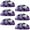 Multicolored 2, variant on PhooArto 6 Pcs Cup Drawer Pulls, Butterflies Purple Daisy Pattern Shell Shape Handles Cabinet Knobs for Dresser Cupboard Closet Wardrobe with Screws