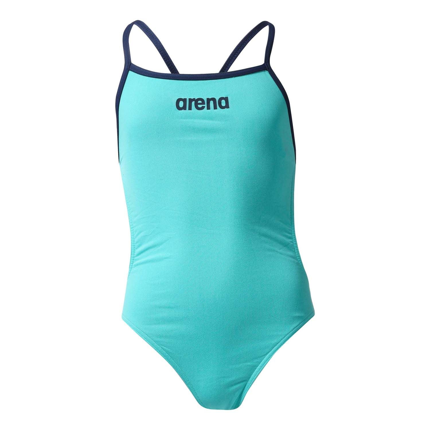 Girl's Arena Junior Solid Tech Swimsuit in Green