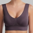 thumbnail image 2 of felwors Sports Bras for Women High Impact Comfortable Padded Gathering Bra Supportive Push Up Workout Running Yoga Brassiere Dark Purple, M, 2 of 5