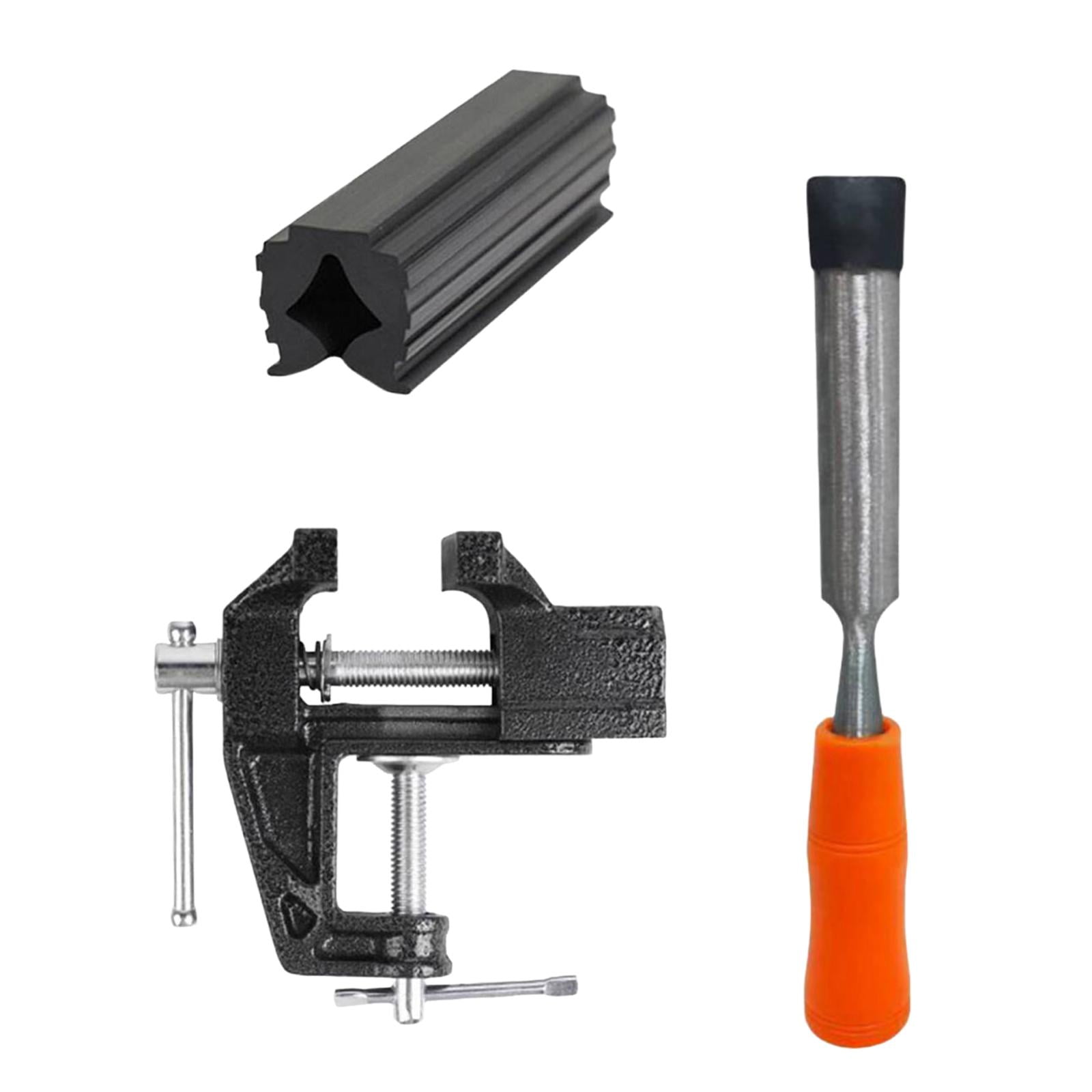 funtasica 3 Pieces Golf Grip Kits Grip Tape Remover Repair Tool Professional Table Vise Accessories Easy to Use Bench Vise Rubber Clamp Orange
