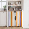 thumbnail image 6 of Burnt Orange Striped Tier Curtains 54 Inch Length, Farmhouse Thin Line Modern Abstract Cafe Short Curtains for Bathroom Over Sink, Small Kitchen Curtain Light Filtering Drapes 2 Panels 27.5"Wx54"L, 6 of 8
